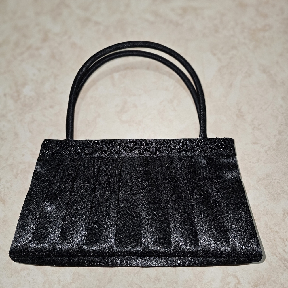Black Satin Women's Evening Bag EUC